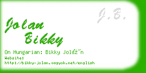 jolan bikky business card